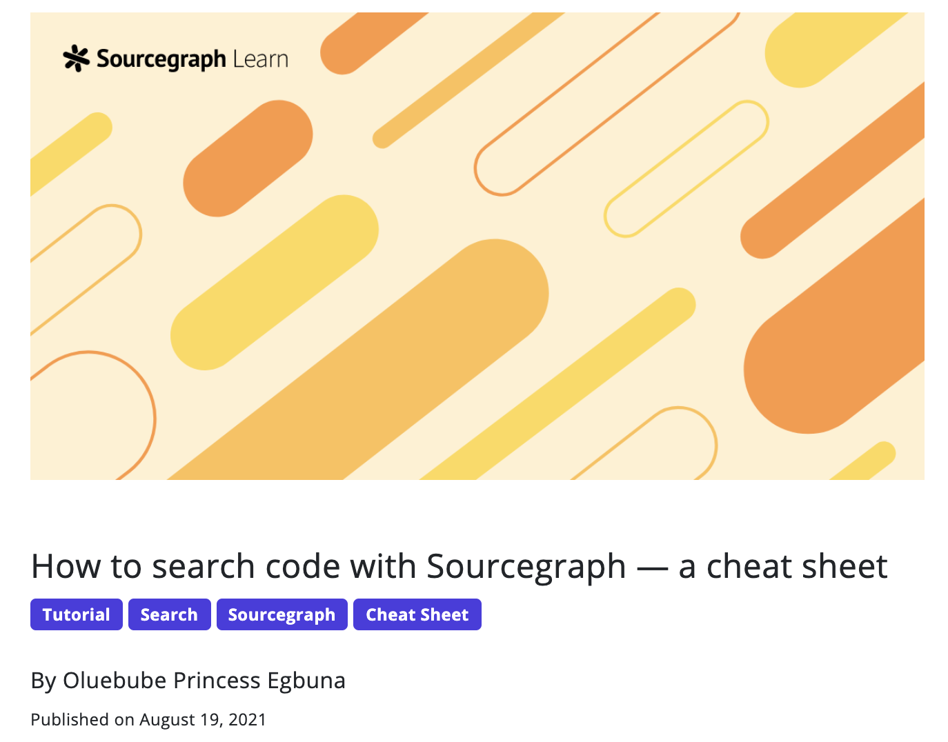 Sourcegraph Cheatsheet